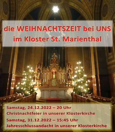 die Weihnachtszeit bei uns im Kloster St. Marienthal