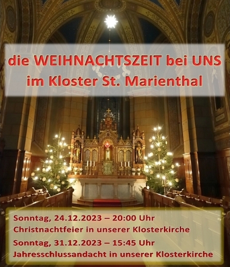 die Weihnachtszeit bei uns im Kloster St. Marienthal