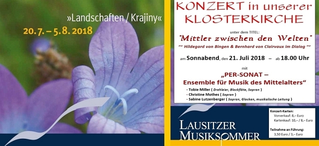 Lausitzer Musiksommer 2018 in Kloster St. Marienthal - Konzert: Mittler zwischen den Welten