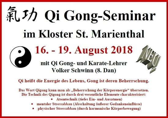 ''Qi Gong-Seminar'' bei uns im Kloster St. Marienthal