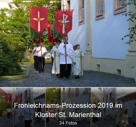Rückblicke und Impressionen von unserer Fronleichnams-Prozessionbei bei uns im Kloster St. Marienthal