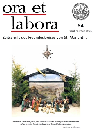 das neue Mitteilungsheft ''ora et labora - Weihnachten 2022'' vom Freundeskreis der Abtei St. Marienthal e.V. als kostenfreie PDF-Datei