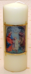 die Kerze ''Heilige Familie - 16,5 x 6 cm'' aus unserem Kloster St. Marienthal
