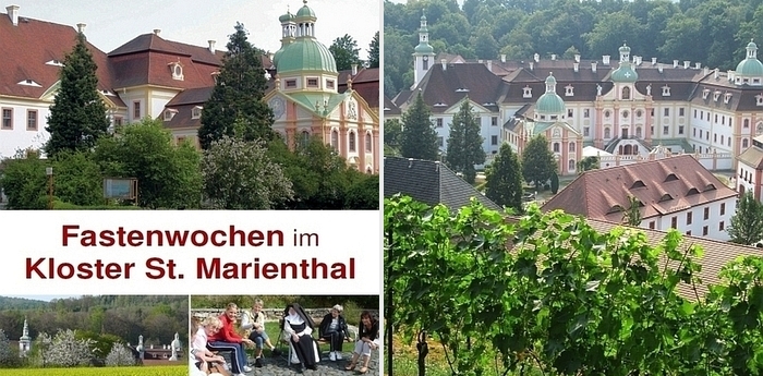 unsere Fastenwochen im Jahr 2025 bei uns im Kloster St. Marienthal - mit Fasten f&uuml;r Gesunde nach Dr. Buchinger und Fastenwochen Klang der Stille
